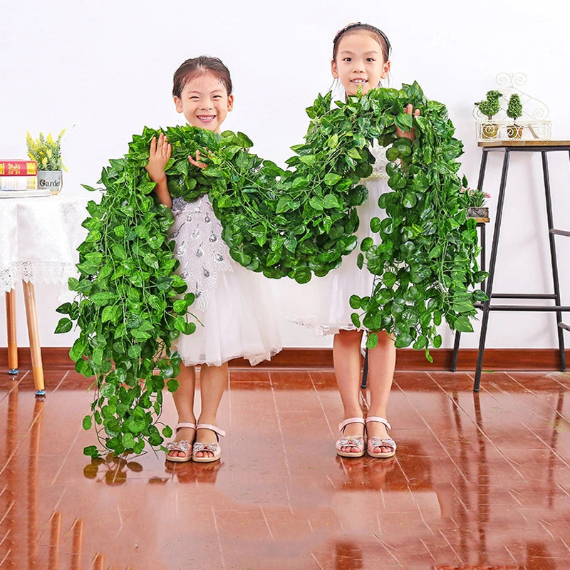 Garland Wall Ivy Fake Leaves - Artificial Hanging Vines