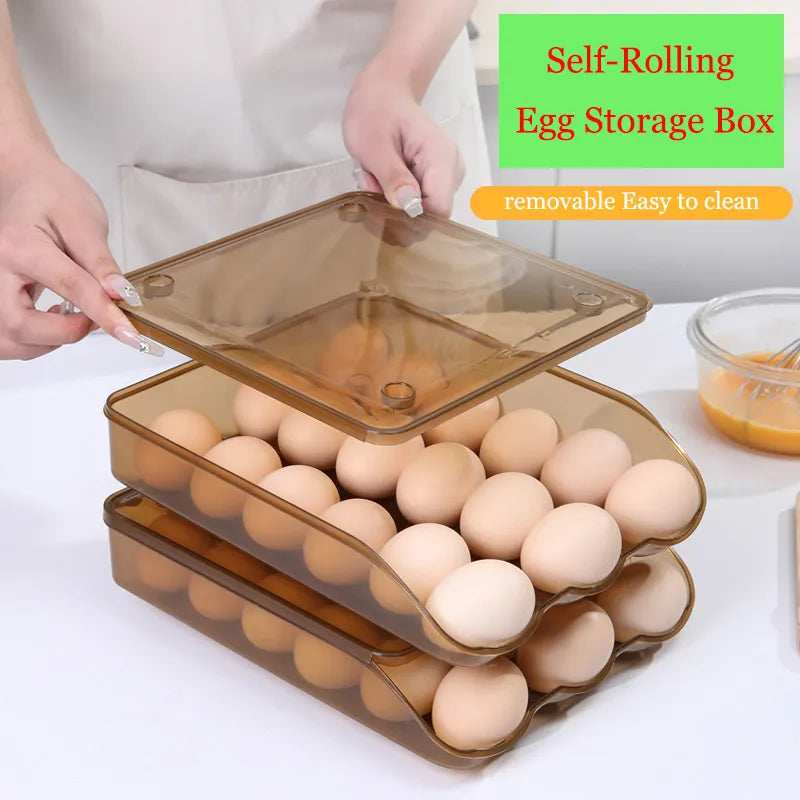 Stackable Drawer Egg Crisper, Space-Saving Refrigerator Organizer