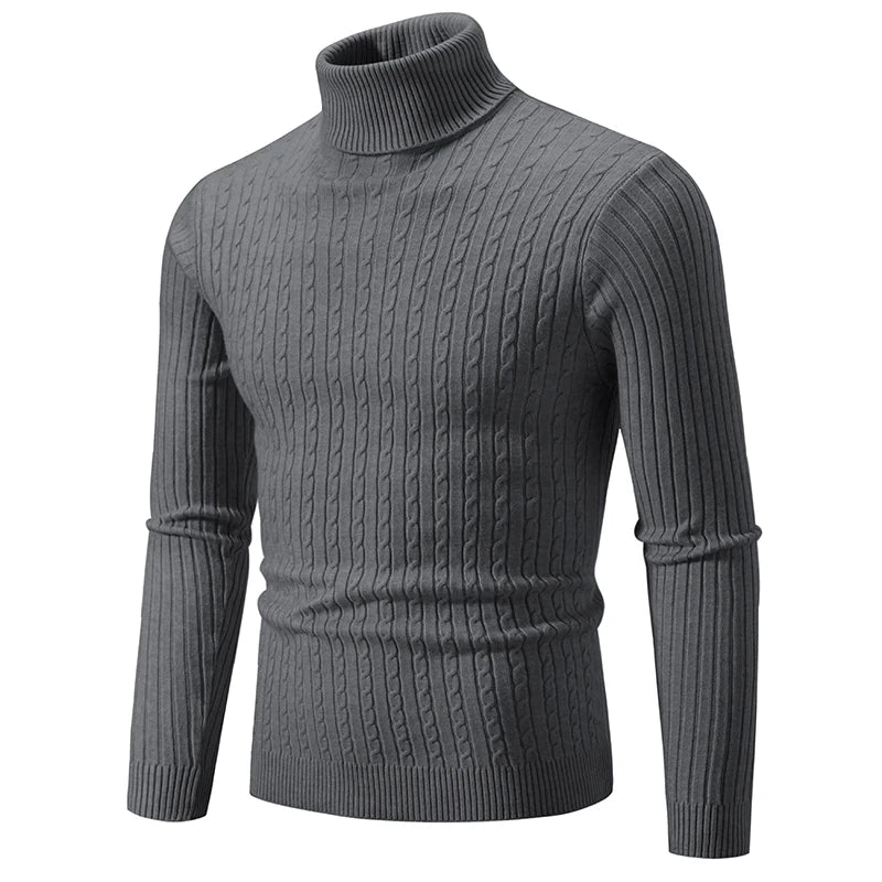 Slim Fit Turtleneck Sweater for Men