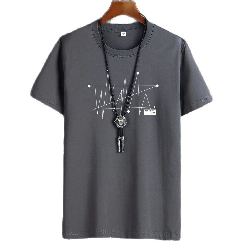 Übergroßes, lockeres Baumwoll-Kurzarm-Freizeit-T-Shirt