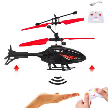 Gestengesteuertes Mini-RC-Flugzeug mit blinkenden Lichtern