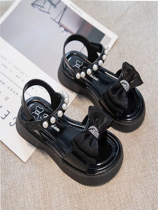 Pearl Bow Girl's Sandals