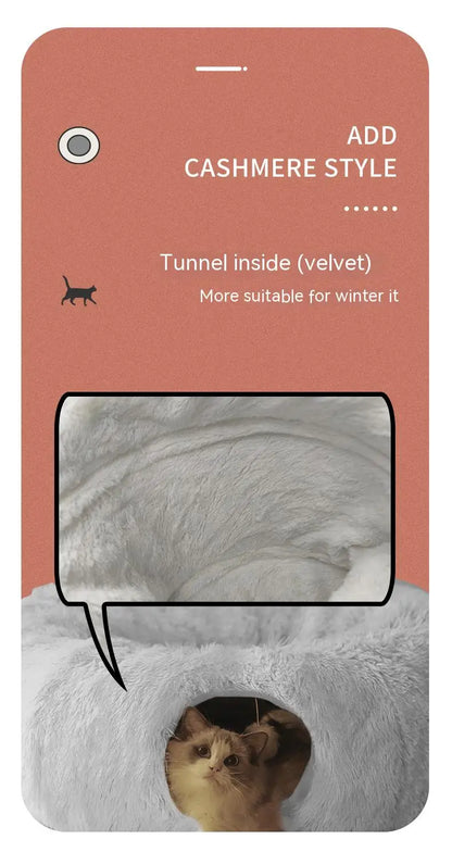 Faltbarer, warmer Haustier-Nest-Tunnel