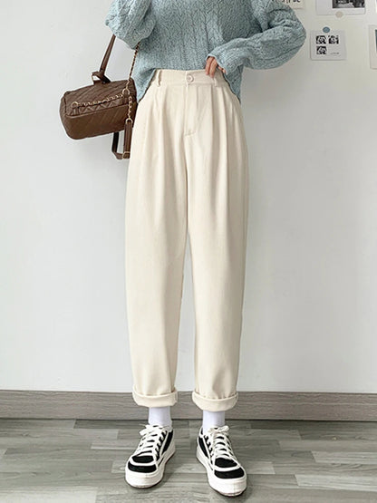 Pantalons de printemps coréens simples pour femmes