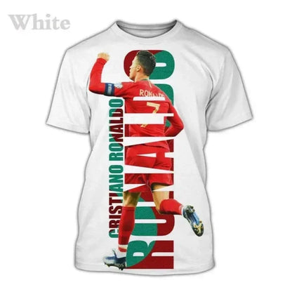 Lässiges Fußball-Hip-Hop-T-Shirt für Herren mit 3D-Druck