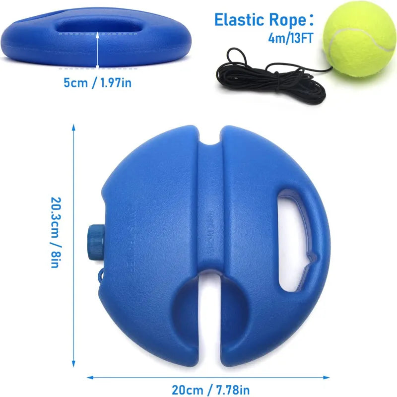 Robuste Basis für Tennis-Trainingshilfen mit elastischem Seil