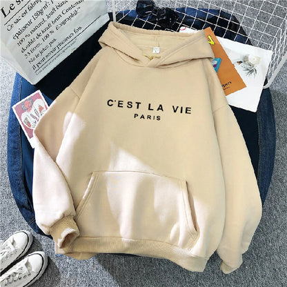 Lässiger bedruckter lockerer Hoodie - Frühlings-Streetwear-Pullover
