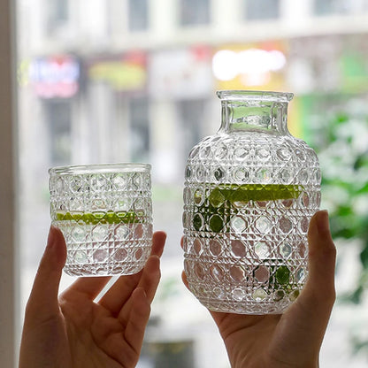 Crystal Bedside Carafe with Tumbler Glass