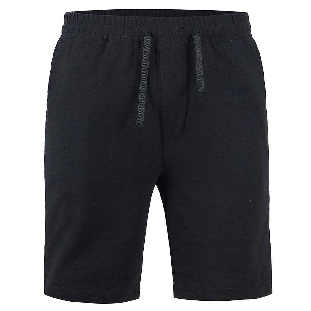 Men's Casual Cotton-Linen Drawstring Shorts