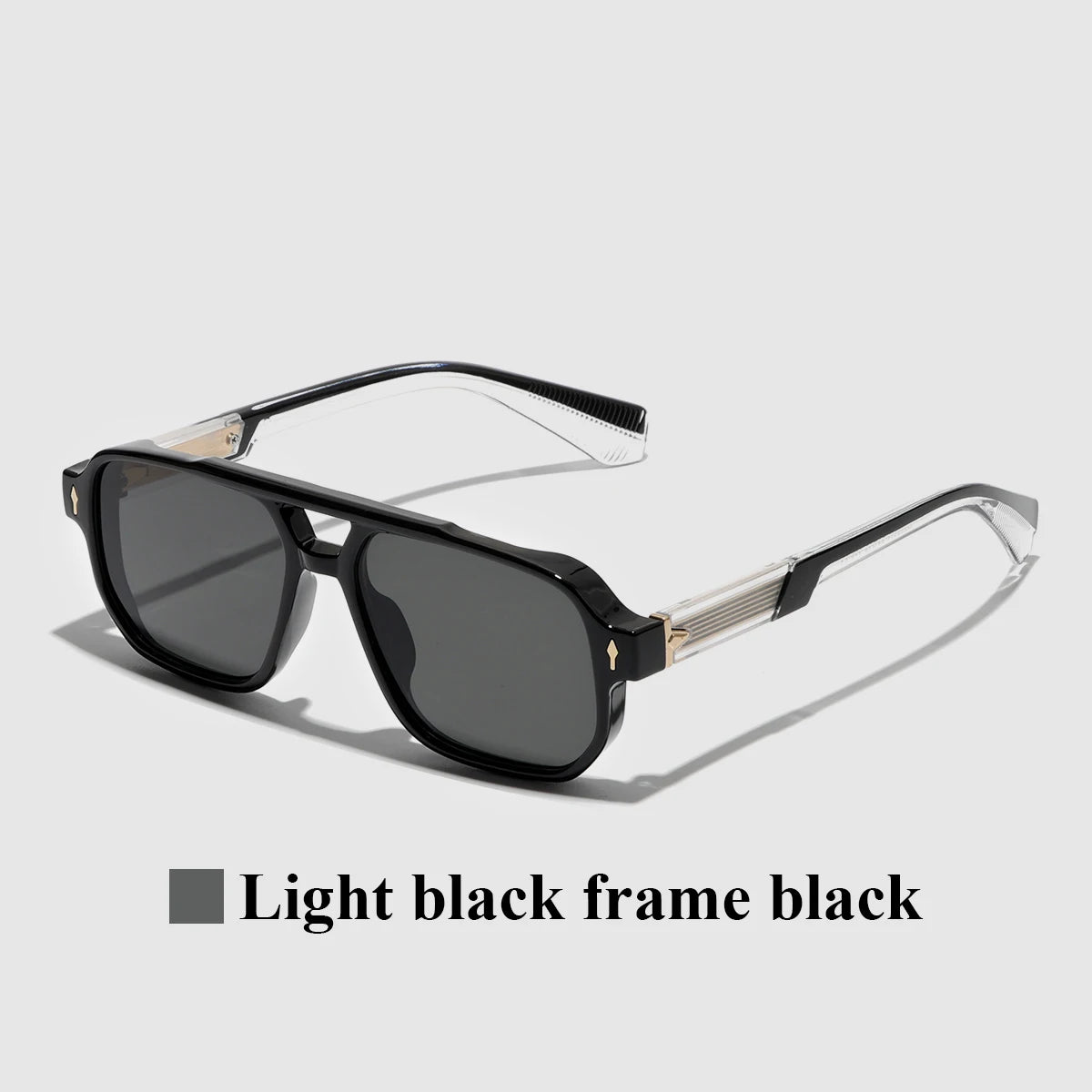 Men's Retro UV400 Transparent Frame Sunglasses