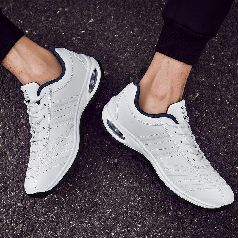 Men Leather Casual Shoes – Comfortable Sports Walking Sneaker