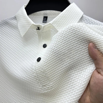 Korean Silk Knitted Polo Shirt