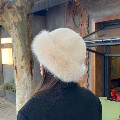 Mongolian Style Warm Fur Hat Women - Ear Protection Windproof Thick Snow Hat