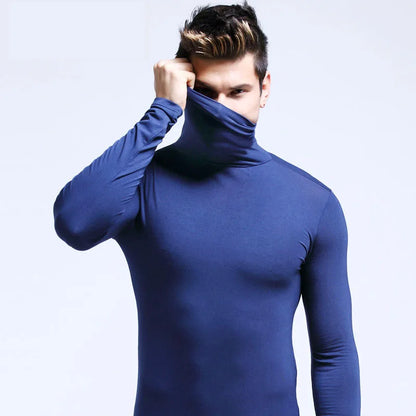 Pull col roulé décontracté pour homme – Hiver