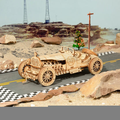 3D-Holzpuzzle für Kinder, beweglicher LKW-Kran