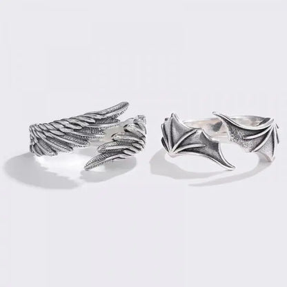 Bagues assorties en forme de battement de cœur (lot de 2) pour couples, bagues de promesse romantiques