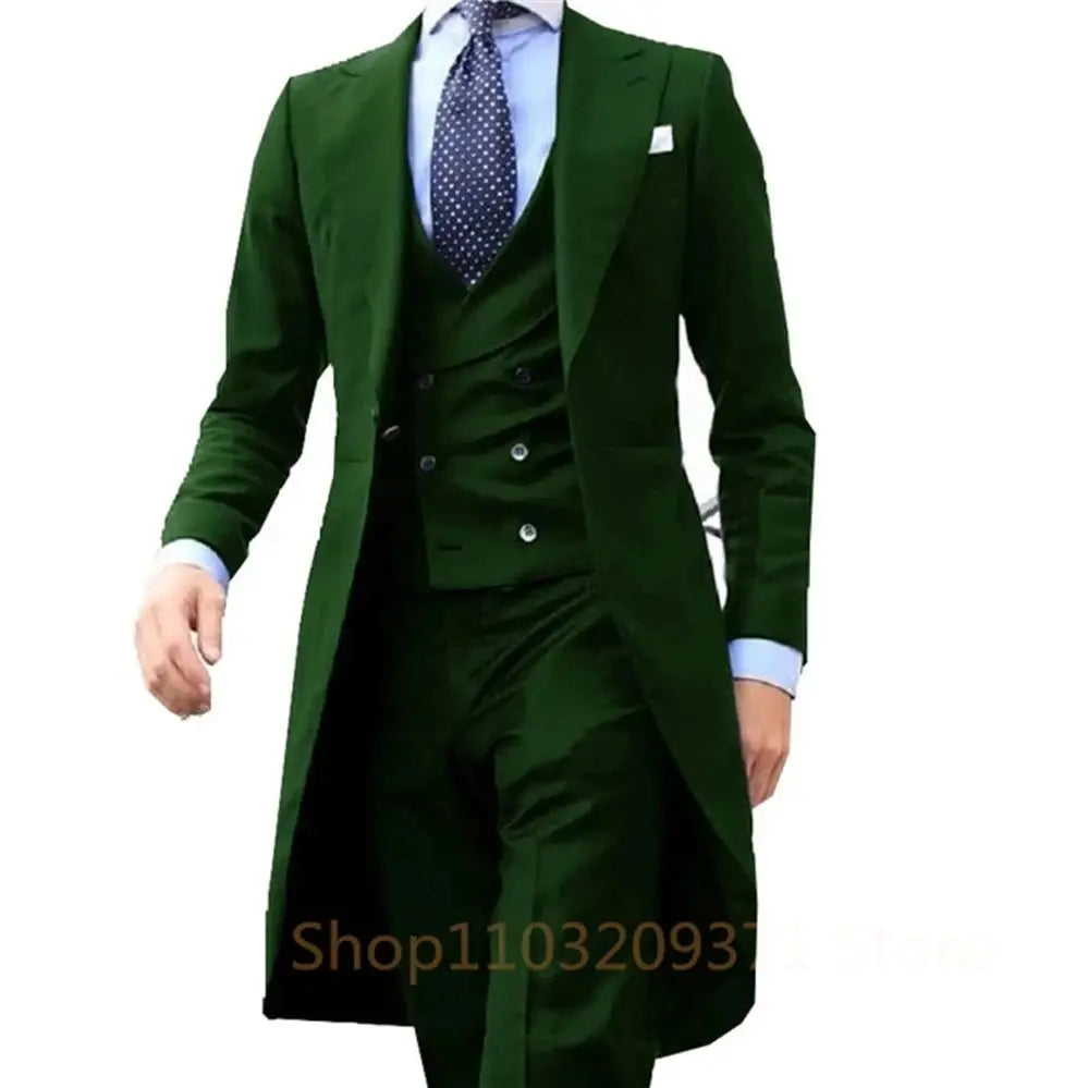 Royal Blue 3-Piece Tuxedo Suit for Men