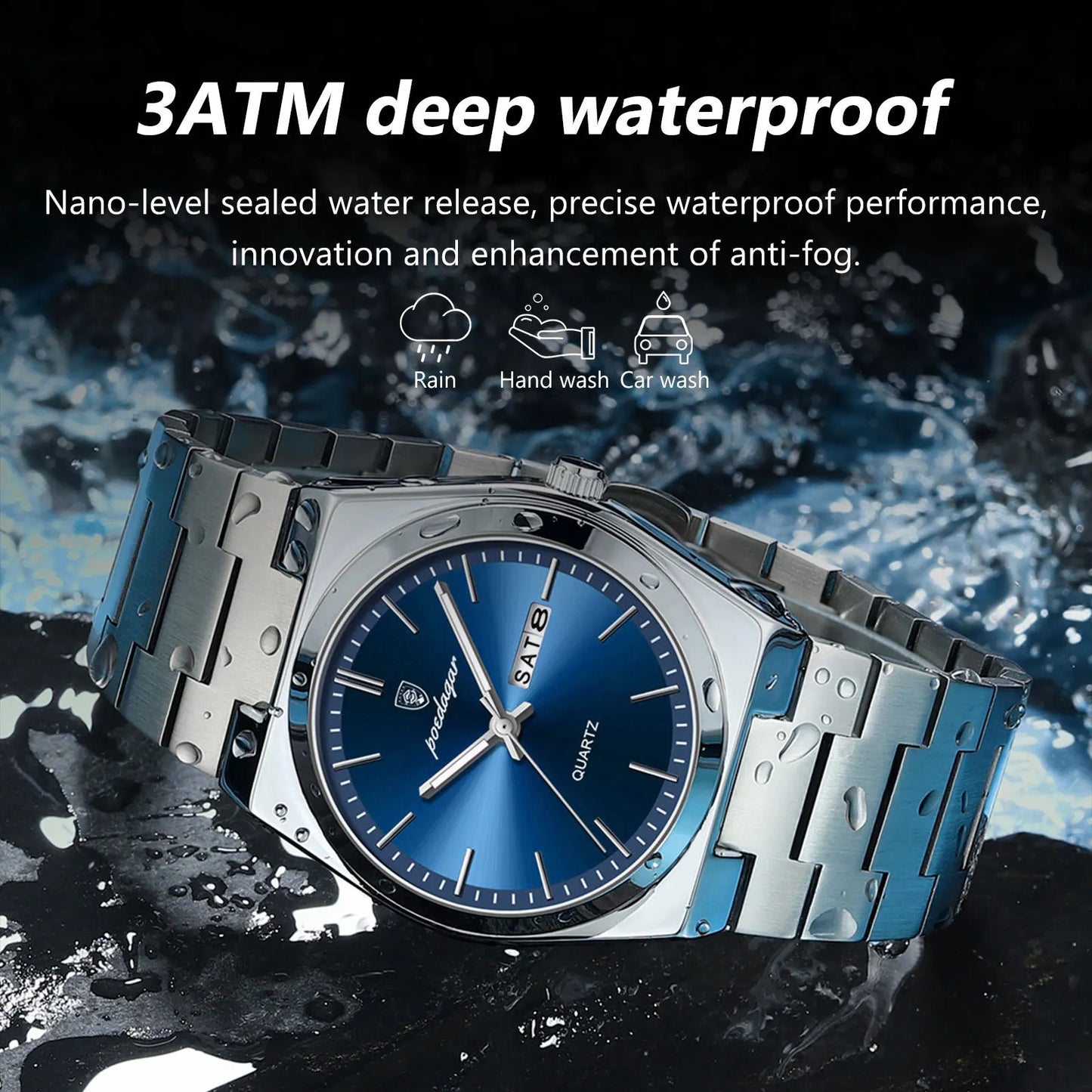 Waterproof Luminous Stainless Steel Men's Watch