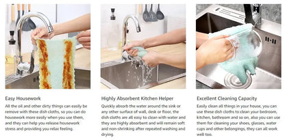 Fast-Drying Coral Velvet Kitchen Towels