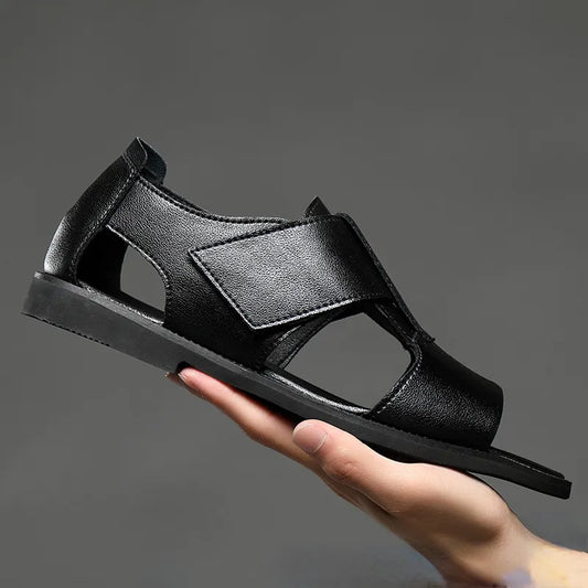 Sandales pour hommes - Chaussures d'extérieur en cuir respirant