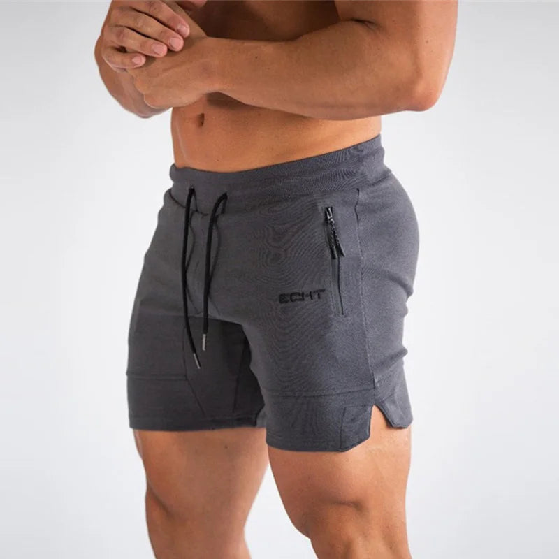 Men's Zip Pocket Fitness Gym Shorts