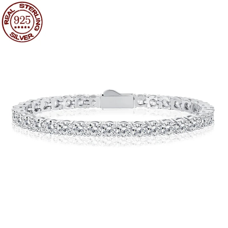 Bracelet chaîne tennis coloré en zircon cubique pour femme – Bracelet jonc orné de cristaux et de zircon.