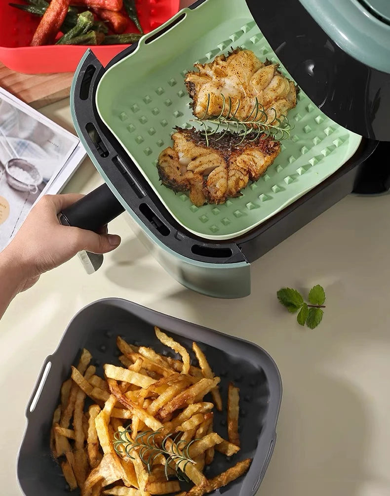 Pot réutilisable en silicone pour friteuse à air