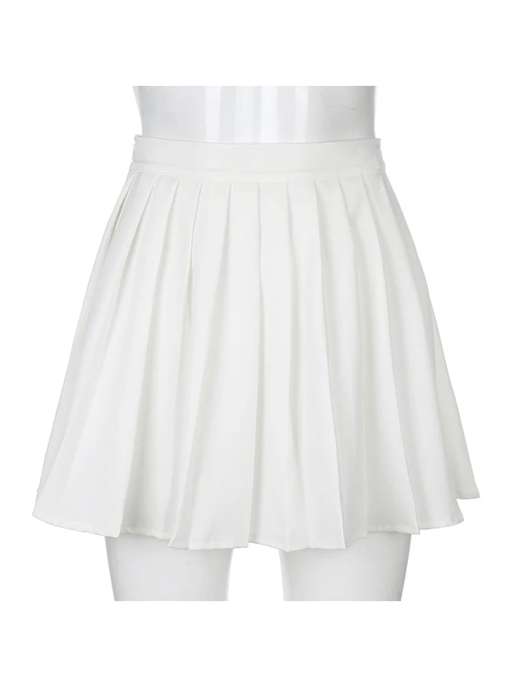 Women’s Pleated Mini Skirt – Elastic Waist Short Skirts