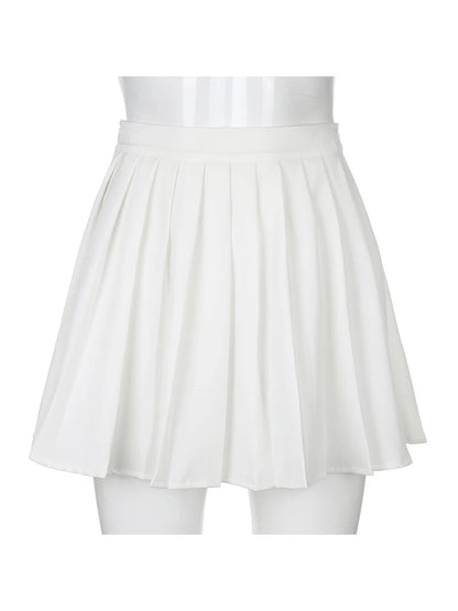 Women’s Pleated Mini Skirt – Elastic Waist Short Skirts