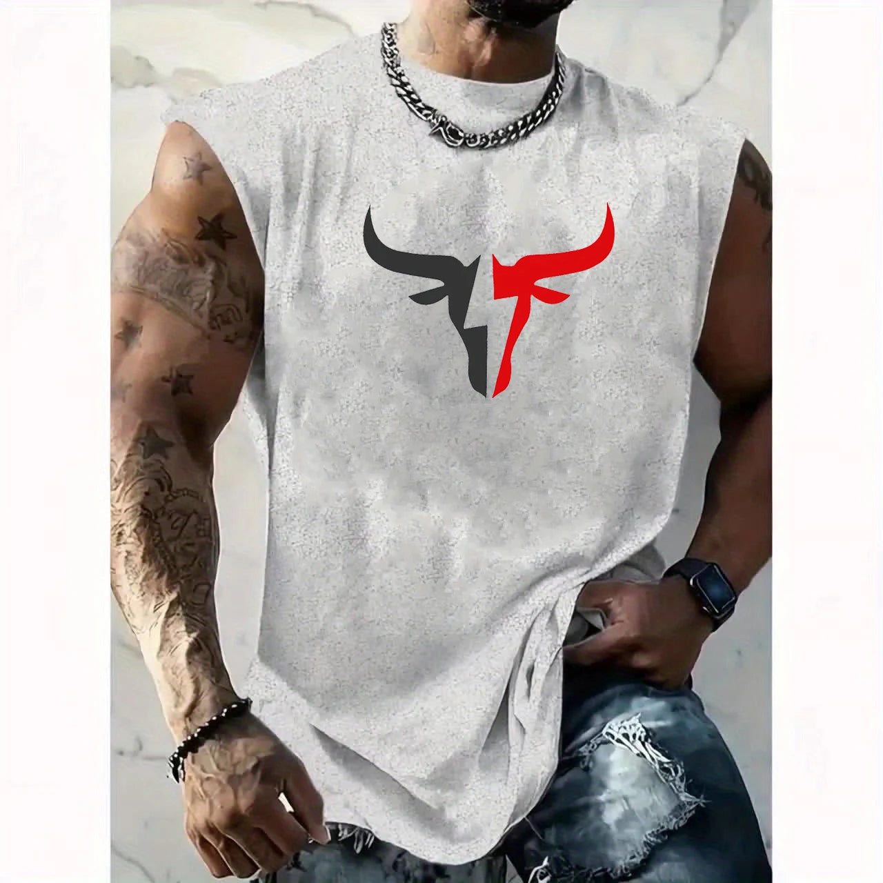Men's Fitness Sleeveless Tank Top Tshirt