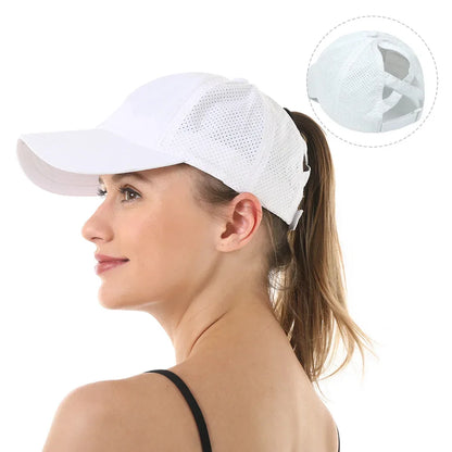 Adjustable Ponytail Tennis Hat for Women