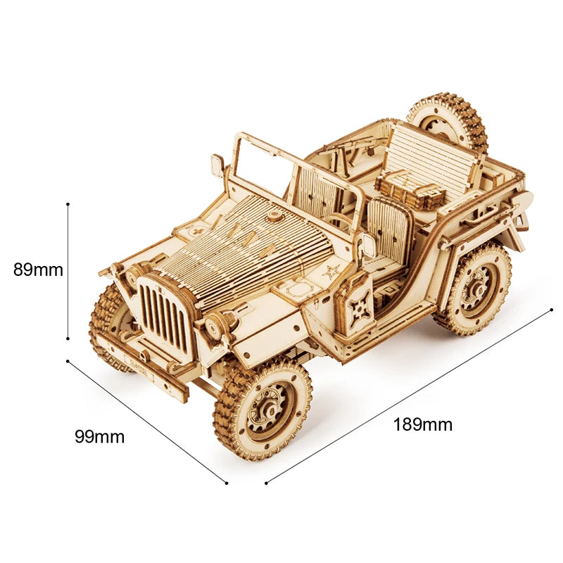 3D-Holzpuzzle für Kinder, beweglicher LKW-Kran