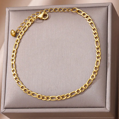 Doppelschichtige silberfarbene Fußkettchen für Frauen