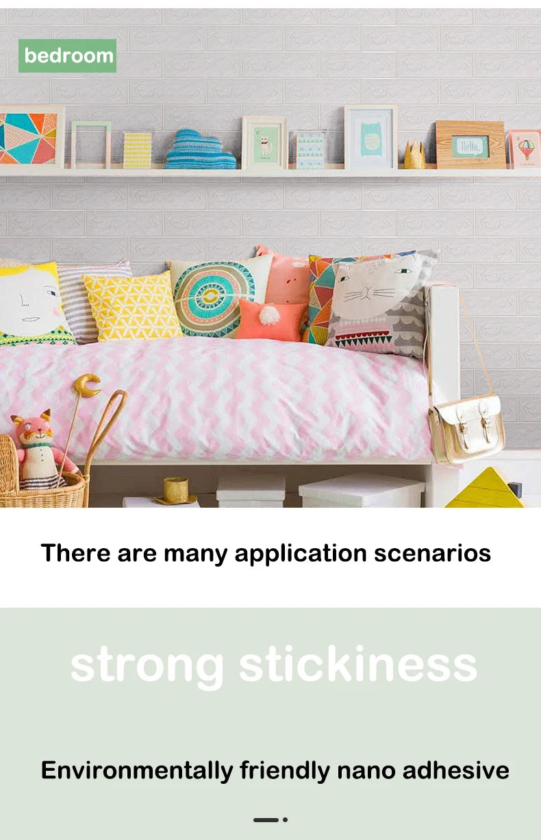 Autocollants muraux en mousse auto-adhésifs 3D imperméables pour la décoration intérieure