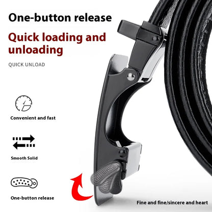 Men's Designer Automatic Alloy Buckle Leather Belts