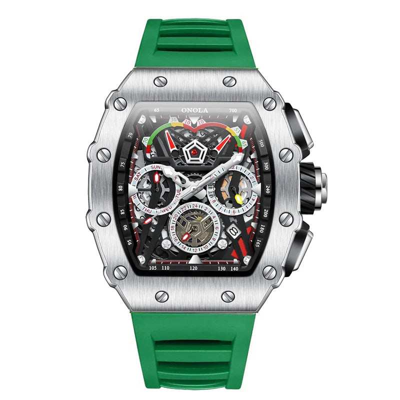 Multifunktionale wasserdichte Sport-Chronographenuhr für Herren