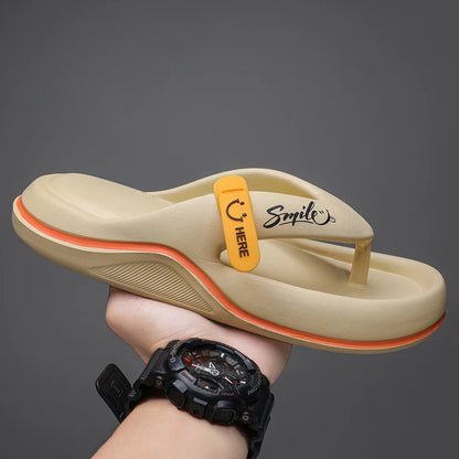 Men’s Outdoor Beach Slippers Thick Sole EVA Non-Slip Slide Sandals Lightweight