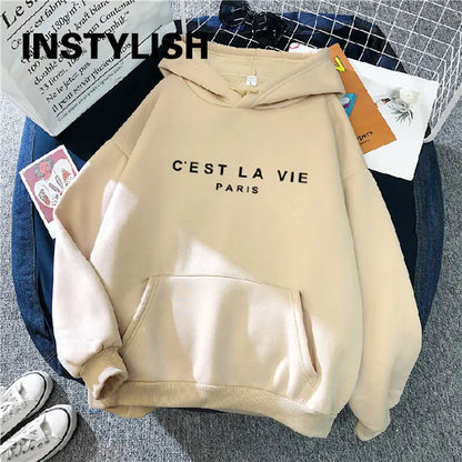 Lässiger bedruckter lockerer Hoodie - Frühlings-Streetwear-Pullover