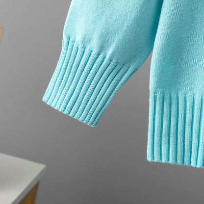 Damen Strick-Sportanzüge mit V-Ausschnitt, Jogginghose, Pullover