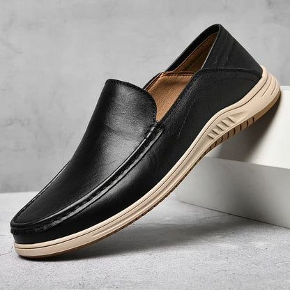 Modische Herren Business Loafer aus echtem Leder - Atmungsaktiv und leicht