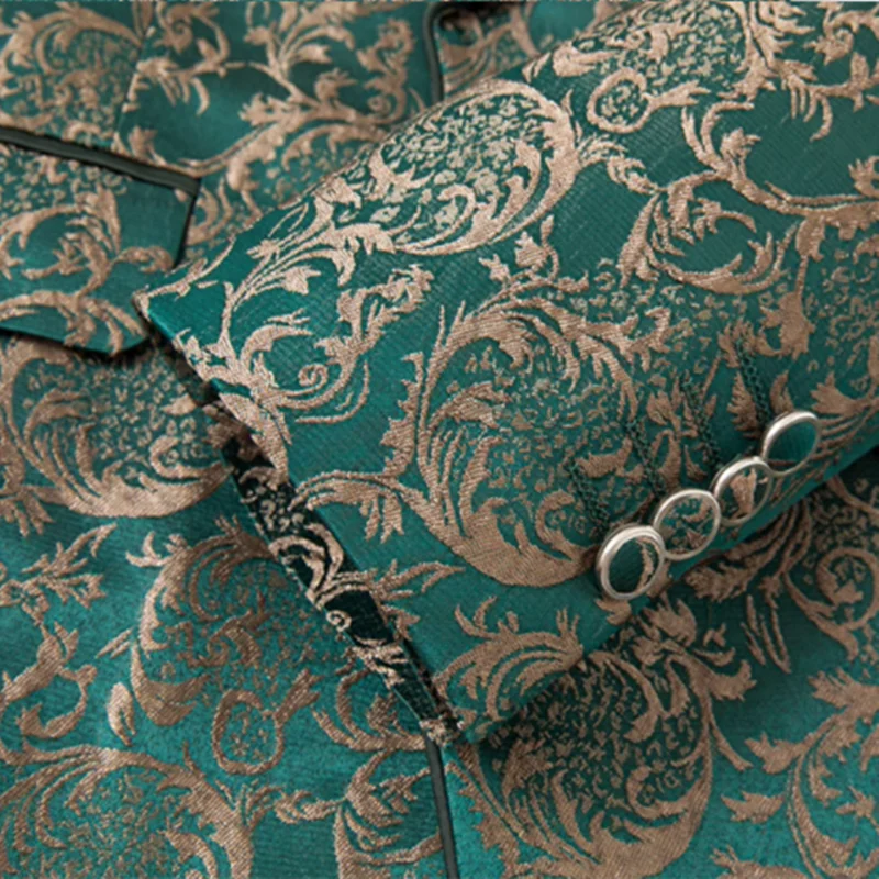 Costume de mariage 3 pièces pour homme en jacquard haute densité