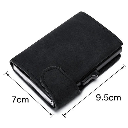 Portefeuille fin bloquant les RFID avec pince à billets pop-up
