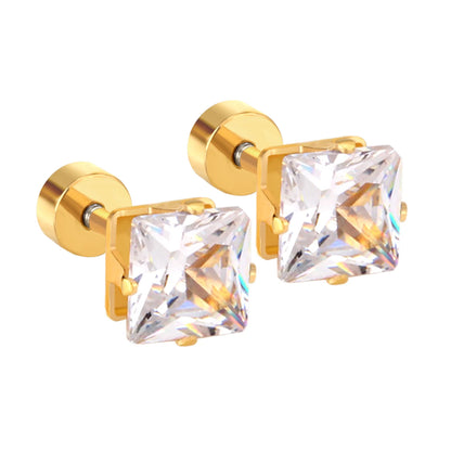 1 à 10 paires de boucles d'oreilles à clip magnétique en cristal pour hommes