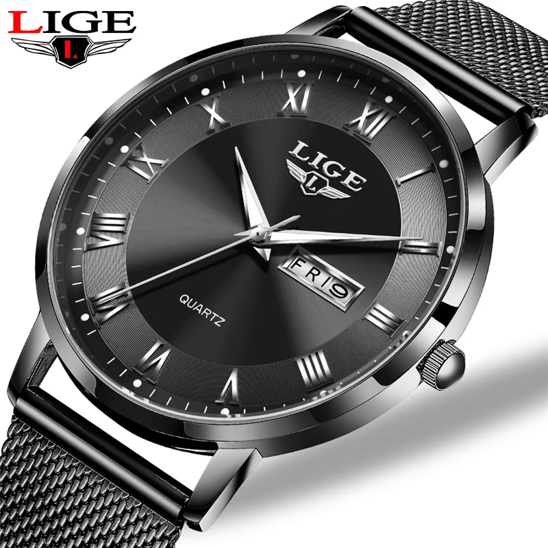 Men Business Stainless Steel Quartz Watch