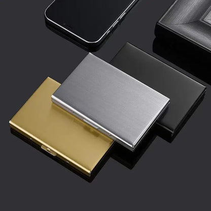 Stainless Steel Credit Card Holder with 10 Slots