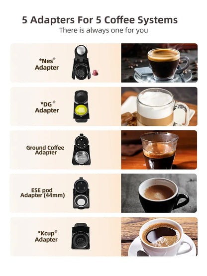 Versatile 5-in-1 Capsule Coffee Machine