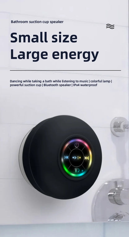 Waterproof Bluetooth Shower Speaker with LED