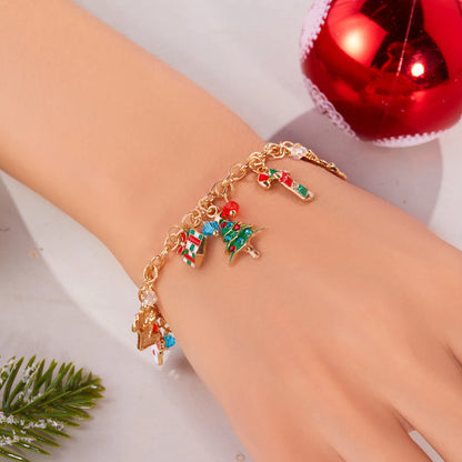 Bracelet créatif en chaîne métallique pour Noël