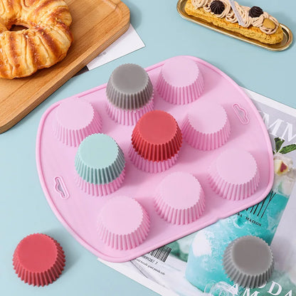 12 hole Non-Stick Silicone Muffin Baking Pan