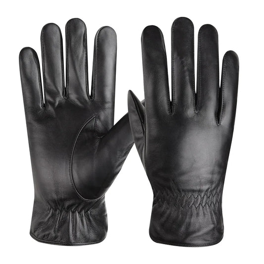 BISON Denim Sheepskin Leather Winter Gloves